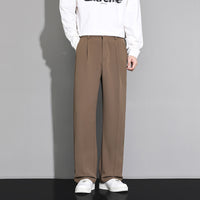 Men's Ice Silk Wide Leg Pants - Lightweight Summer Trousers - full body