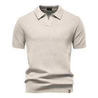 Men's Textured Knit Polo Shirt - Business Casual Short Sleeve - view 17