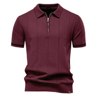 Men's Business Casual Knit Polo - Short Sleeve Collared Top - view 13