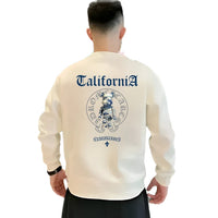 Men's Crewneck Pullover Sweatshirt - Casual Long Sleeve Top - detail