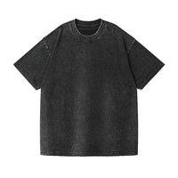 Men's Acid Wash Distressed T-Shirt - Heavyweight Oversized Vintage Cotton Tee - view 11