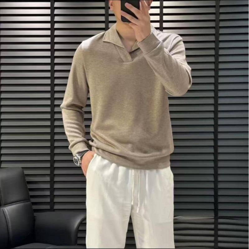 Men's Premium Solid Sweatshirt - Minimalist Crewneck Pullover