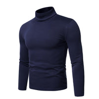 Men's Turtleneck Sweater - Slim Fit Long Sleeve Knit Top - full body