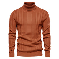Men's Plaid Crewneck Sweater - Classic Pattern Knit Pullover - full body