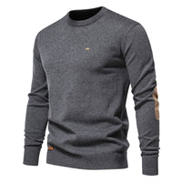 Men's Casual Crewneck Pullover Sweater - Knit Top - detail