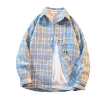 Men's Casual Cotton Henley Shirt - Long Sleeve Button Neck Top - close up