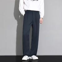 Men's Ice Silk Wide Leg Pants - Lightweight Summer Trousers - model wearing