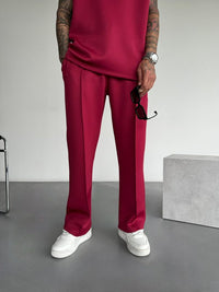 Men's Loose Straight Athleisure Pants — Relaxed Fit All-Season Trousers