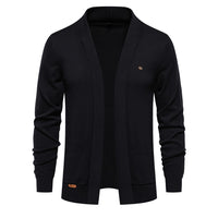 Men's Premium Open Cardigan - Business Knit Sweater Jacket - model wearing