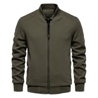Men's Slim Fit Stand Collar Jacket - Lightweight Casual - full body