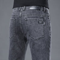 Men's Slim Straight Stretch Jeans - Thick Comfortable Denim - view 26