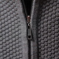 Men's Knit Cardigan Jacket - Full Zip Sweater Coat - detail