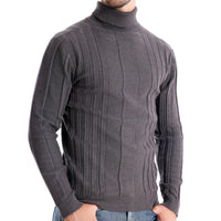 Men's Plaid Crewneck Sweater - Classic Pattern Knit Pullover - back view