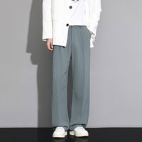 Men's Ice Silk Wide Leg Pants - Lightweight Summer Trousers - styled