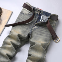 Men's Stretch Straight Leg Jeans - Business Casual Denim - back view