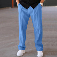 Men's Straight Cargo Sweatpants — Relaxed Fit Casual Jogger Trousers