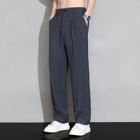 Men's Ice Silk Wide Leg Pants - Lightweight Summer Trousers - close up