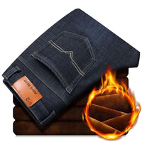 Men's High Waist Stretch Jeans - Loose Fit Casual Denim - view 22