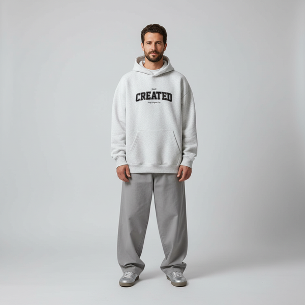 Men's Oversized Hooded Sweatshirt - Heavy Cotton Street Style Top
