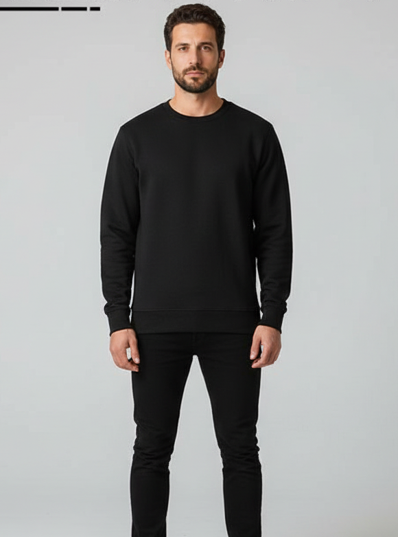 Men's Reversible Crewneck Sweatshirt - Hot Stamped Print Jacket