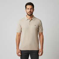 Men's Knit Polo Shirt - Short Sleeve Collared Top