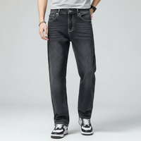 Men's Stretch Loose Straight Jeans - close up