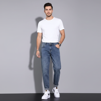Men's Retro Casual Slim Straight Jeans - fabric detail