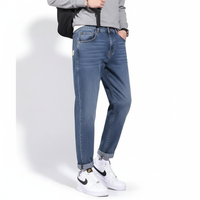 Men's Retro Casual Slim Straight Jeans - styled