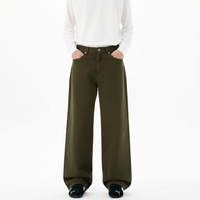 Men's Solid Color Wide Leg Straight Jeans - view 11