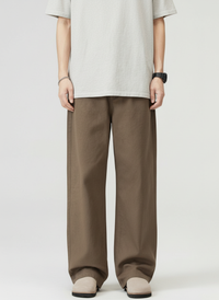 Men's Solid Color Wide Leg Straight Jeans - view 12