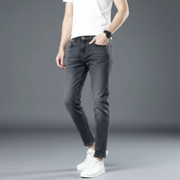 Men's Slim Cropped Stretch Jeans - side view