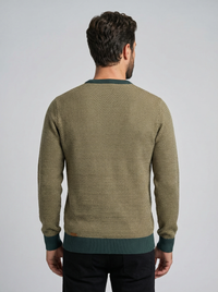 Men's Crewneck Knit Base Layer - Slim Stretch Pullover - front view