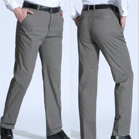 Men's Classic Straight Leg Dress Pants - Relaxed Fit Trousers - close up