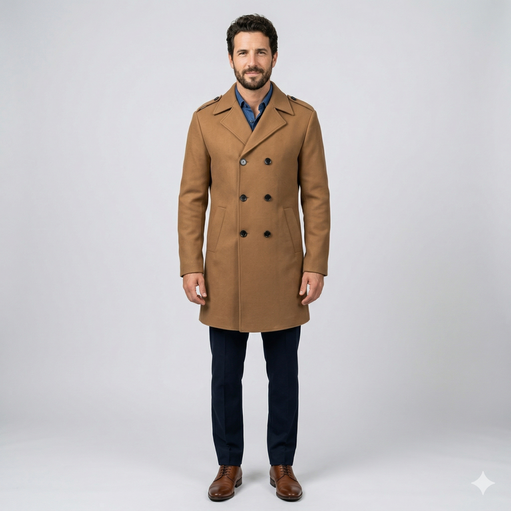 Men's Business Casual Solid Coat - Premium Fall Jacket