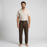 Men's Casual Dress Pants - Thick Straight Leg Trousers