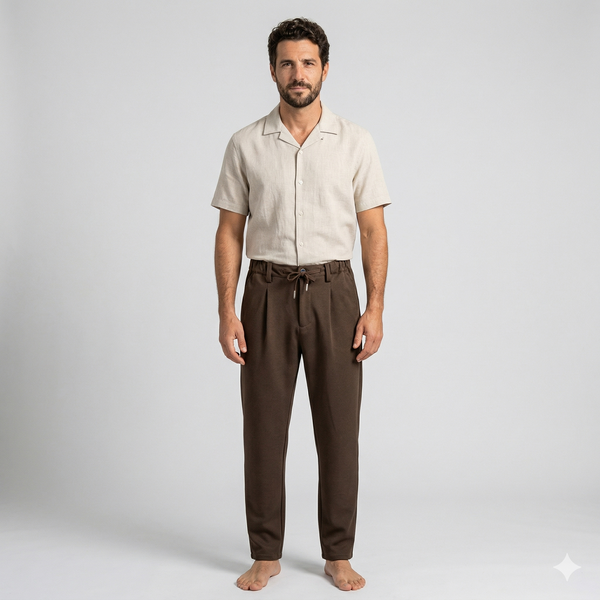 Men's Casual Dress Pants - Thick Straight Leg Trousers