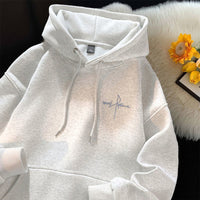 Men's Fleece-Lined Hoodie - Thick Graphic Pullover Sweatshirt - front view