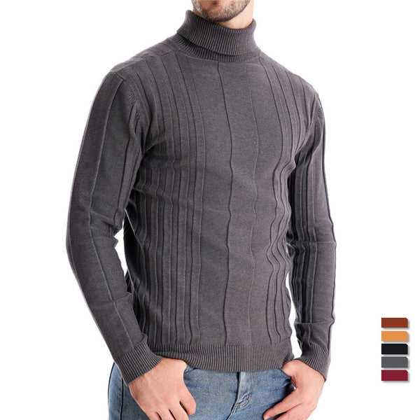Men's Plaid Crewneck Sweater - Classic Pattern Knit Pullover