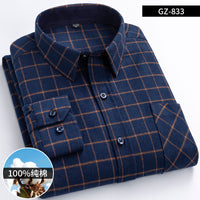 Men's Brushed Cotton Plaid Shirt - Long Sleeve Button Down - view 13