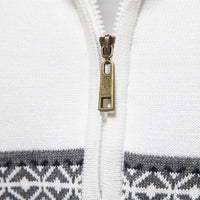 Men's Half Zip Stand Collar Sweater - Premium Knit Pullover - side view