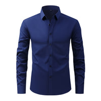 Men's Wrinkle-Free Stretch Dress Shirt - Easy Care Button Down - styled
