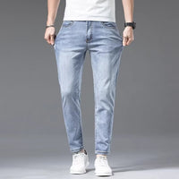 Men's Slim Cropped Stretch Jeans - front view