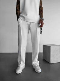 Men's Loose Straight Athleisure Pants — Relaxed Fit All-Season Trousers