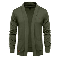 Men's Premium Open Cardigan - Business Knit Sweater Jacket - fabric detail