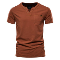 Men's Japanese Style Pocket T-Shirt - Cotton Short Sleeve Tee - view 14