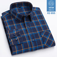 Men's Brushed Cotton Plaid Shirt - Long Sleeve Button Down - view 21