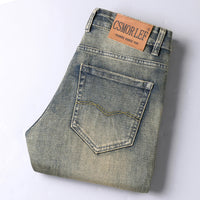 Men's Stretch Straight Leg Jeans - Business Casual Denim - side view