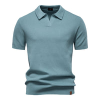 Men's Textured Knit Polo Shirt - Business Casual Short Sleeve - view 12