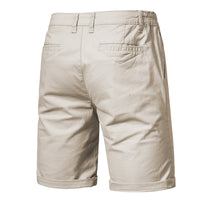 Men's Classic Cotton Chino Shorts - Casual Flat Front Summer Shorts - front view