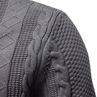 Men's Knit Cardigan Jacket - Full Zip Sweater Coat - side view